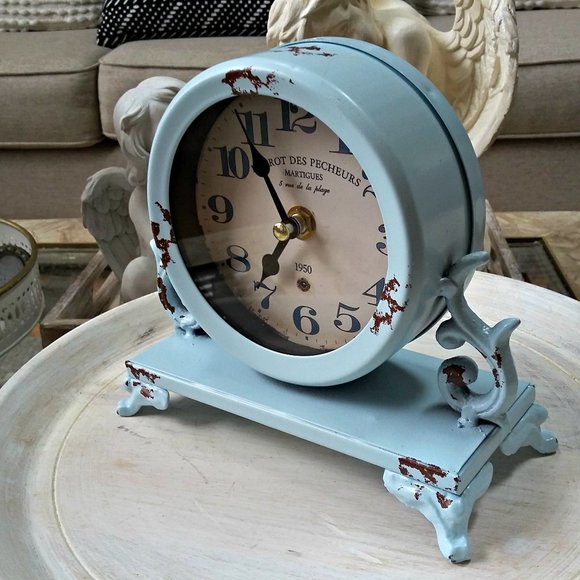 Unbranded Accents New Distressed Rustic Farmhouse Table Clock Poshmark